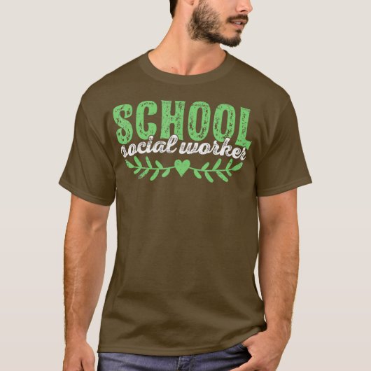 School Social Worker Social Work Gift Tシャツ (正面)