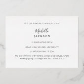 School Spirit 6写真卒業マルーン発表 箔招待状 (裏面)