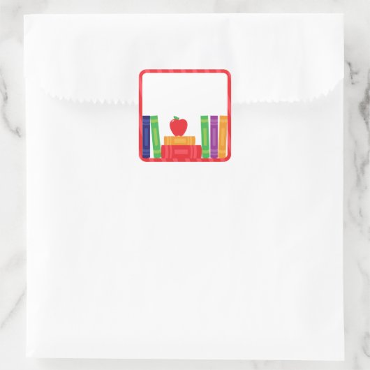 School Stickers – 学校の教科書 スクエアシール (バッグ)