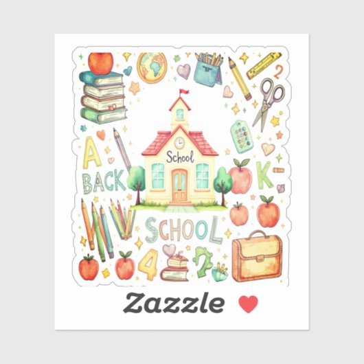 School Stickers for Kids | Classroom Icons, Books  シール (シート)