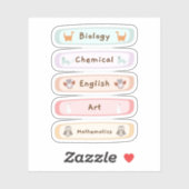 School subject stickers pack/labels stickers シール (シート)