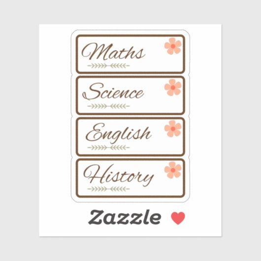 School subject stickers pack/labels stickers シール (シート)