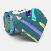 School supplies ombré pattern ネクタイ (ロール)