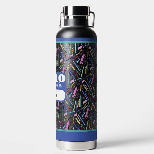 School supplies pattern ウォーターボトル (背面)