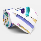 School supplies pattern ネクタイ (ロール)