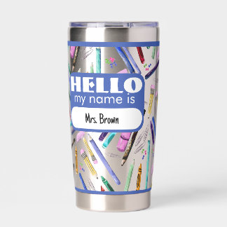 School supplies pattern 保温保冷タンブラー