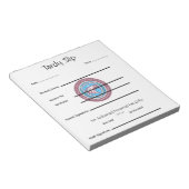 School Tardy Slip ノートパッド (アングル)