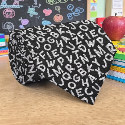School Teacher Letters on Chalkboard Necktie Tie ネクタイ