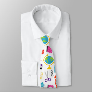 School Teacher Pattern Colorful ネクタイ