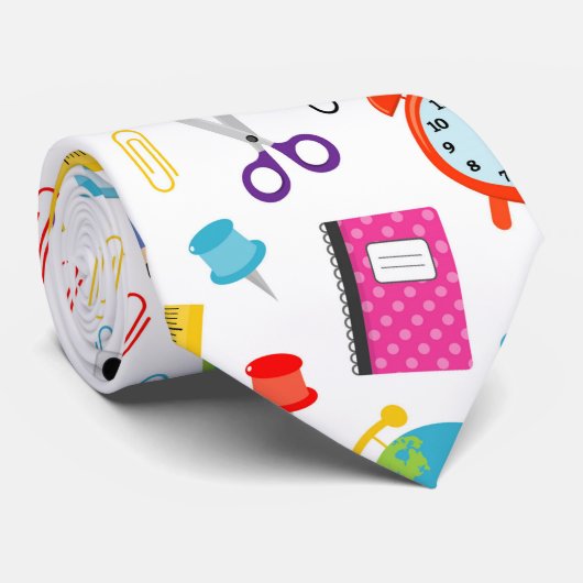 School Teacher Pattern Colorful ネクタイ (ロール)