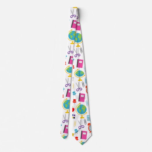 School Teacher Pattern Colorful ネクタイ (裏面)