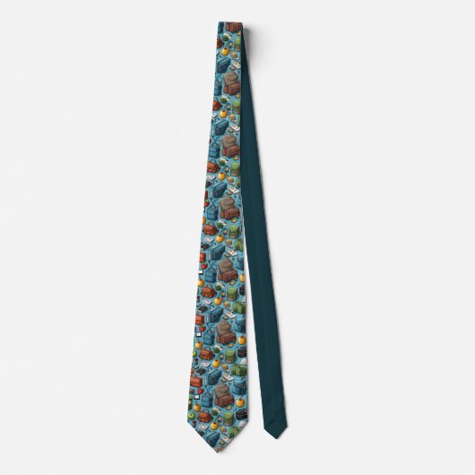 School Teacher Pattern Necktie Tie ネクタイ (正面)