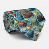 School Teacher Pattern Necktie Tie ネクタイ (ロール)