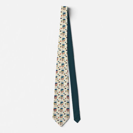 School Teacher Pattern Necktie Tie ネクタイ (正面)
