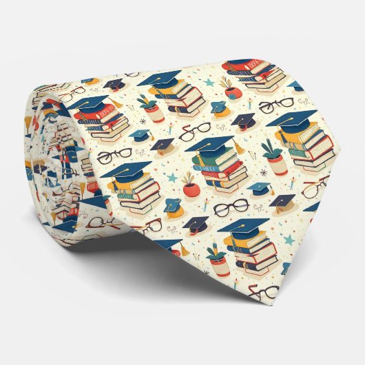 School Teacher Pattern Necktie Tie ネクタイ (ロール)