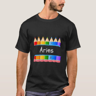 School Teacher Student Name Aries Kindergen Tag Tシャツ