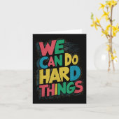 School Teachers Motivational Quote - We Can Do Har カード (黄色い花)