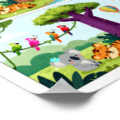 School Time Spot the Difference Poster – Education ポスター (角)