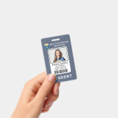 School University学生IDバッジテンプレートグレー バッジ (手持ち)