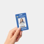 School University学生IDバッジテンプレート青 バッジ (Handheld)