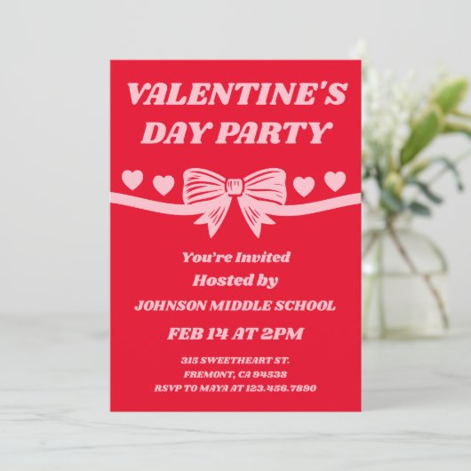School Valentine’s Day Party 招待状 (スタンド正面)