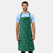 School Words Apron エプロン (着用した状態)