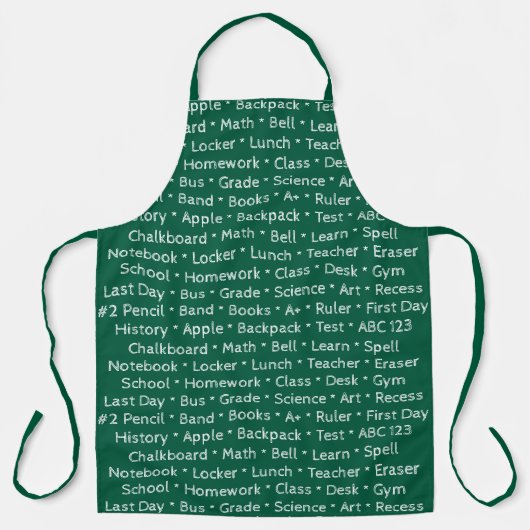 School Words Apron エプロン (正面)