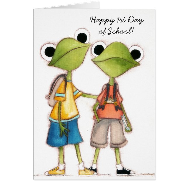 Schoolboys - First Day of School Card (正面)