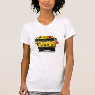 schoolbuswithstopsignwomensteeshirt tシャツ