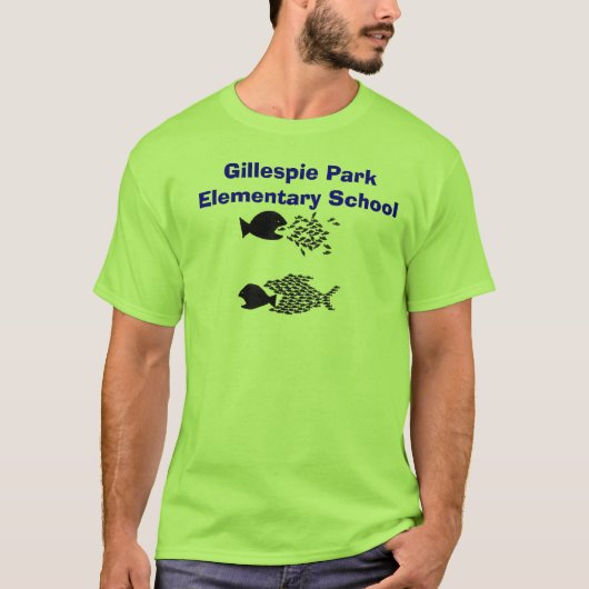 schoolfish、Gillespie公園の小学校 Tシャツ (正面)