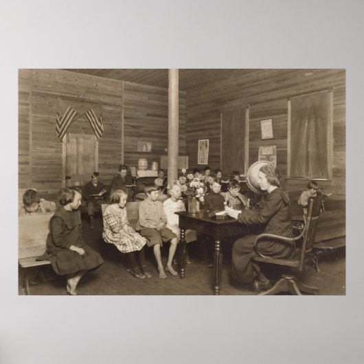 Schoolhouse by Lewis Hine, 1921 ポスター (正面)