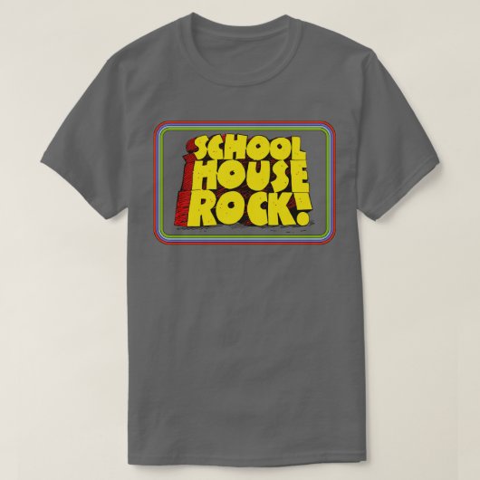 Schoolhouse Rock 70sレトロタイトルバー Tシャツ (デザイン正面)