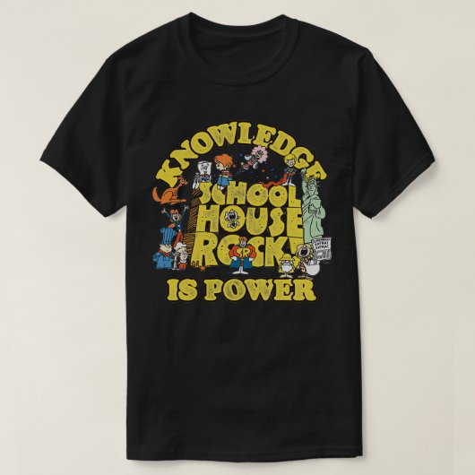 Schoolhouse Rock Knowledge Is Power Logo Group Pul Tシャツ (デザイン正面)