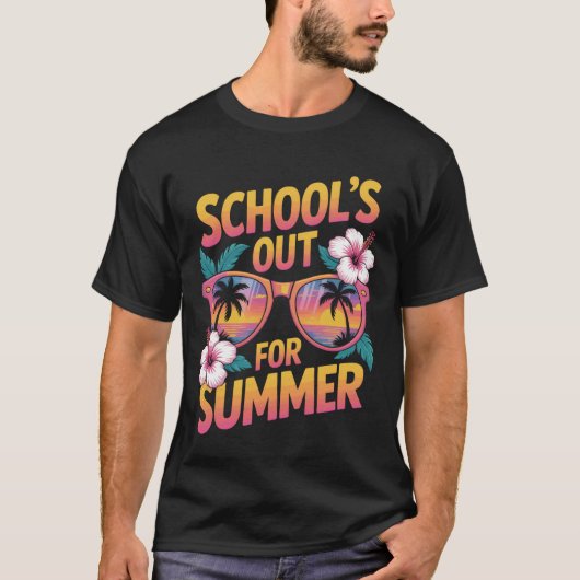 Schools Out For Summer Sunglasses End Of Year Teac Tシャツ (正面)