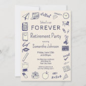School's Out Forever Teacher Retirement Party 招待状 (正面)
