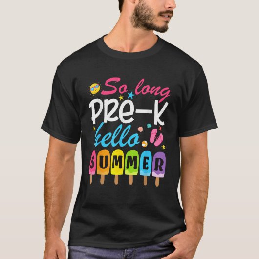 Schoooの最後の日おもしろいに長いK前こんにちは Tシャツ (正面)