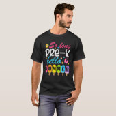 Schoooの最後の日おもしろいに長いK前こんにちは Tシャツ (正面フル)
