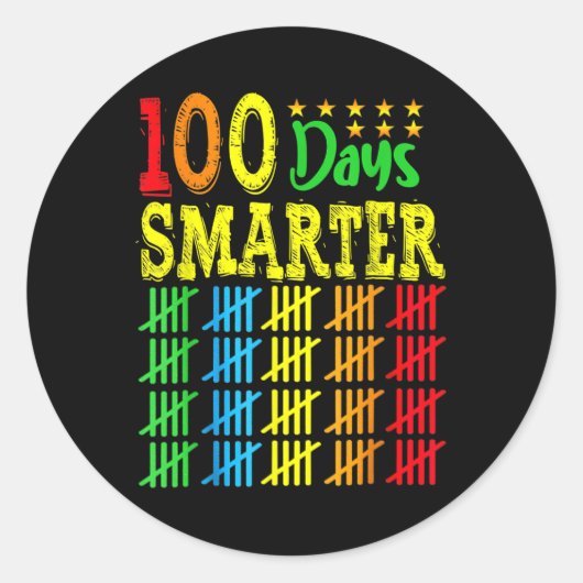 Schoooの頭が切れる100日数ハッシュ・マーク日 ラウンドシール (正面)