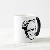 Schopenhauerのポートレートのマグ モーフィングマグカップ (正面右)