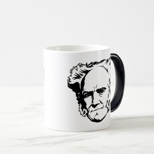 Schopenhauerのポートレートのマグ モーフィングマグカップ (正面右)
