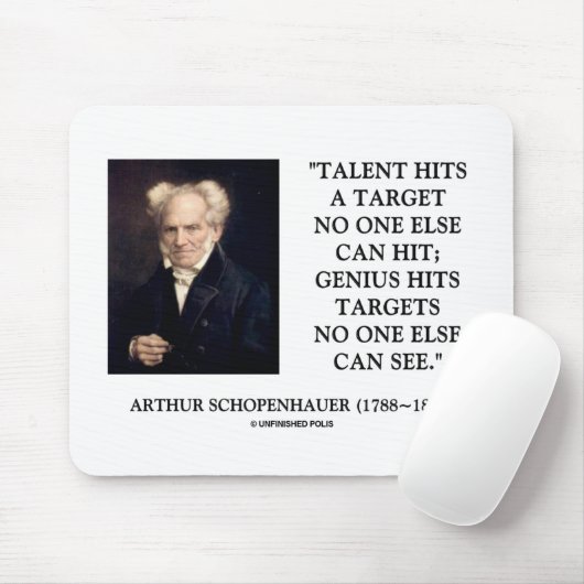 Schopenhauerの才能の天才は誰も見ないターゲットに当ります マウスパッド (マウス)