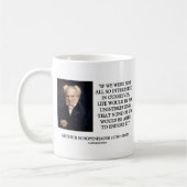 Schopenhauerは私達自身に引用文に興味を起こさせました コーヒーマグカップ (左)