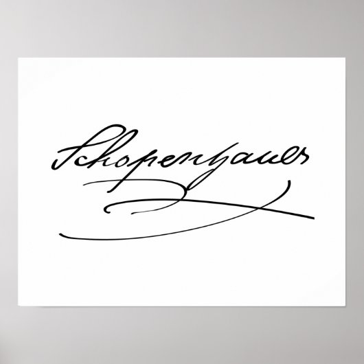 Schopenhauer署名 ポスター (正面)