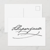 Schopenhauer署名 ポストカード (正面/裏面)