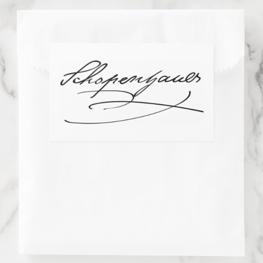 Schopenhauer署名 長方形シール (バッグ)