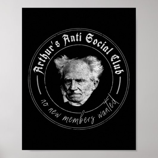 Schopenhauer Philosophy Aphorisms Arthurs Anti Soc ポスター (正面)
