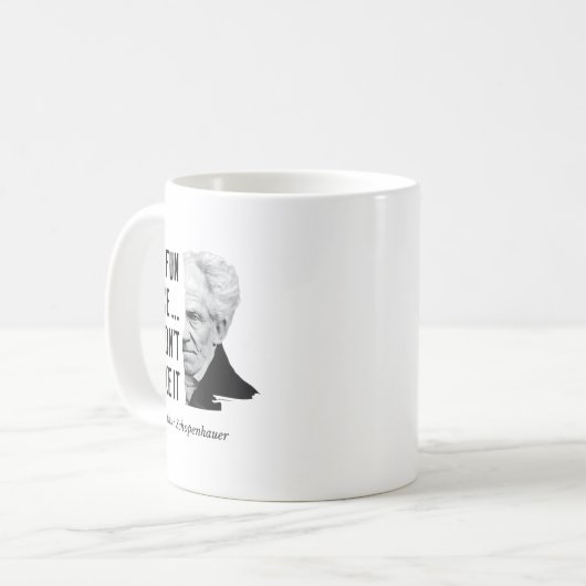 Schopenhauer Quote Funny Philosopher Statement  コーヒーマグカップ (正面左)