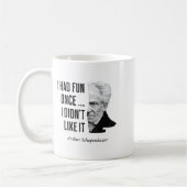 Schopenhauer Quote Funny Philosopher Statement コーヒーマグカップ (左)