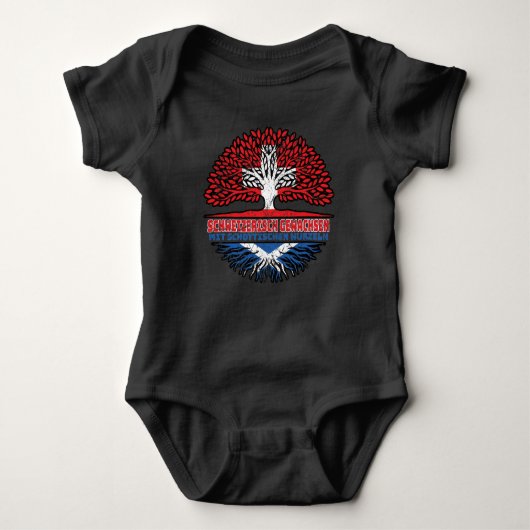 Schottland Schottisch Schweizer Schweiz Baum ベビーボディスーツ (正面)