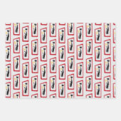 Schrendering's Cat Mid Centuryバラエティモダンパック ラッピングペーパーシート (正面3)